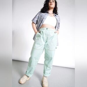 Wildfang The Workwear Collection Light Green Cargo Pants Large